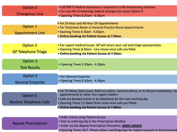 New appointment booking system
